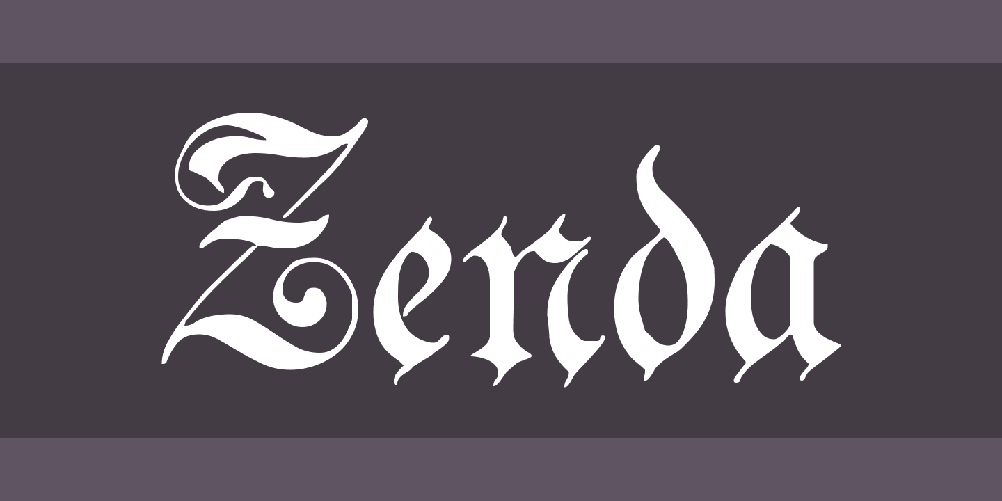 Schriftart Zenda